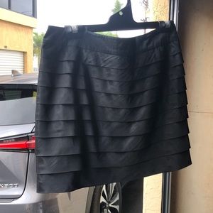 Black Silk Mini Skirt